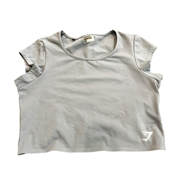 Gymshark Dreamy Cap Sleeve Crop Top Womens Small Purple‎ Athletic Gym Workout - Picture 1 of 6